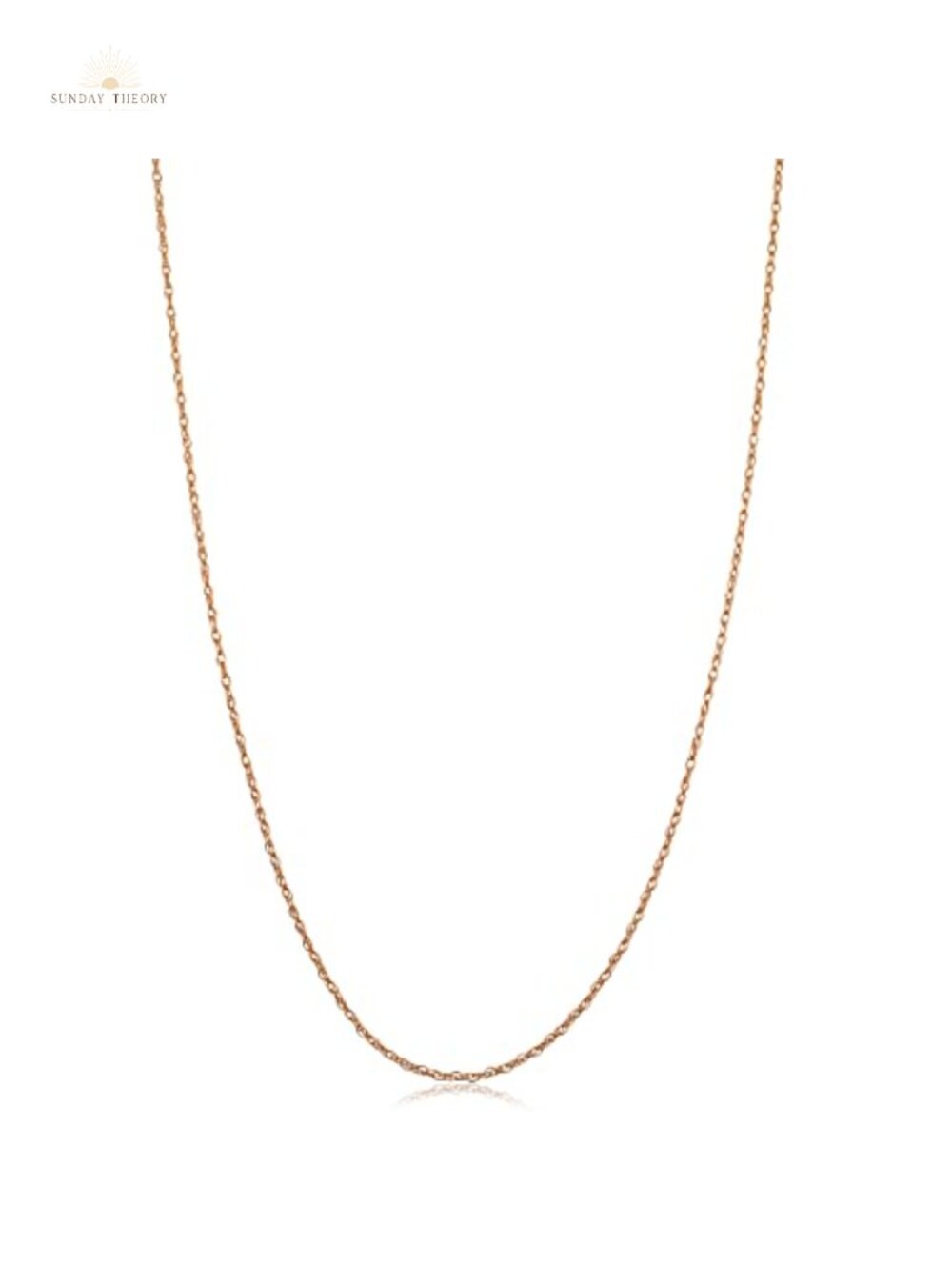 14k Rose Gold Rope Chain Necklace for Women, 14k Solid Gold Choker Necklace